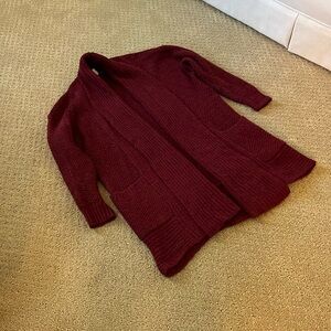 Cozy deep red boho sweater